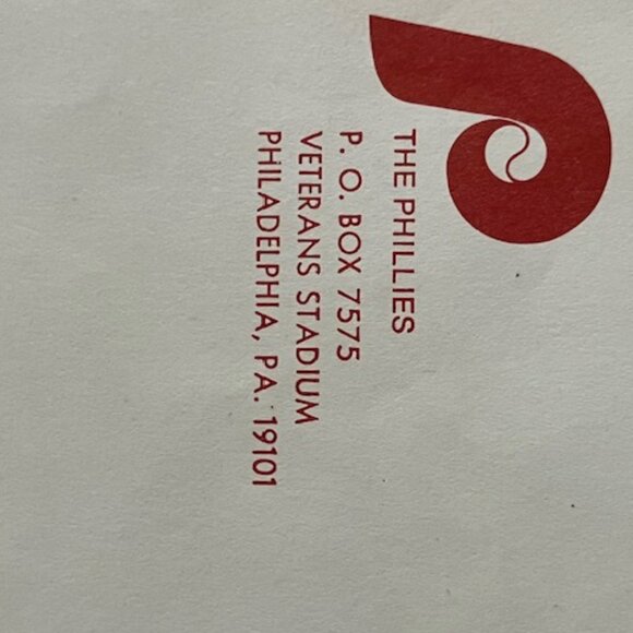 1973 Philadelphia Phillies Team Signed Baseball with letter - Picture 12 of 13